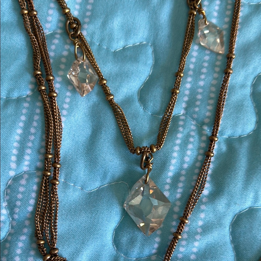 Elegant Multi-Layered Bronze Necklace